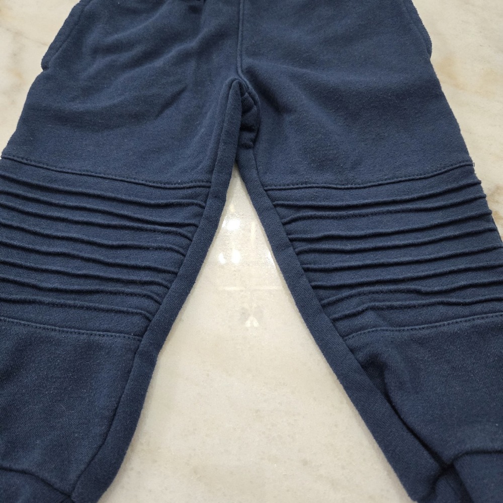 Garanimals Jogger Set 2 Piece Boys 24M Zip Up Hooded Sweater Gray Navy Blue - Picture 11 of 13